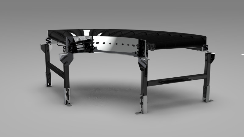 Curved Convery Roller 3D Модель .c4d .max .obj .3ds .fbx .stl .blend 