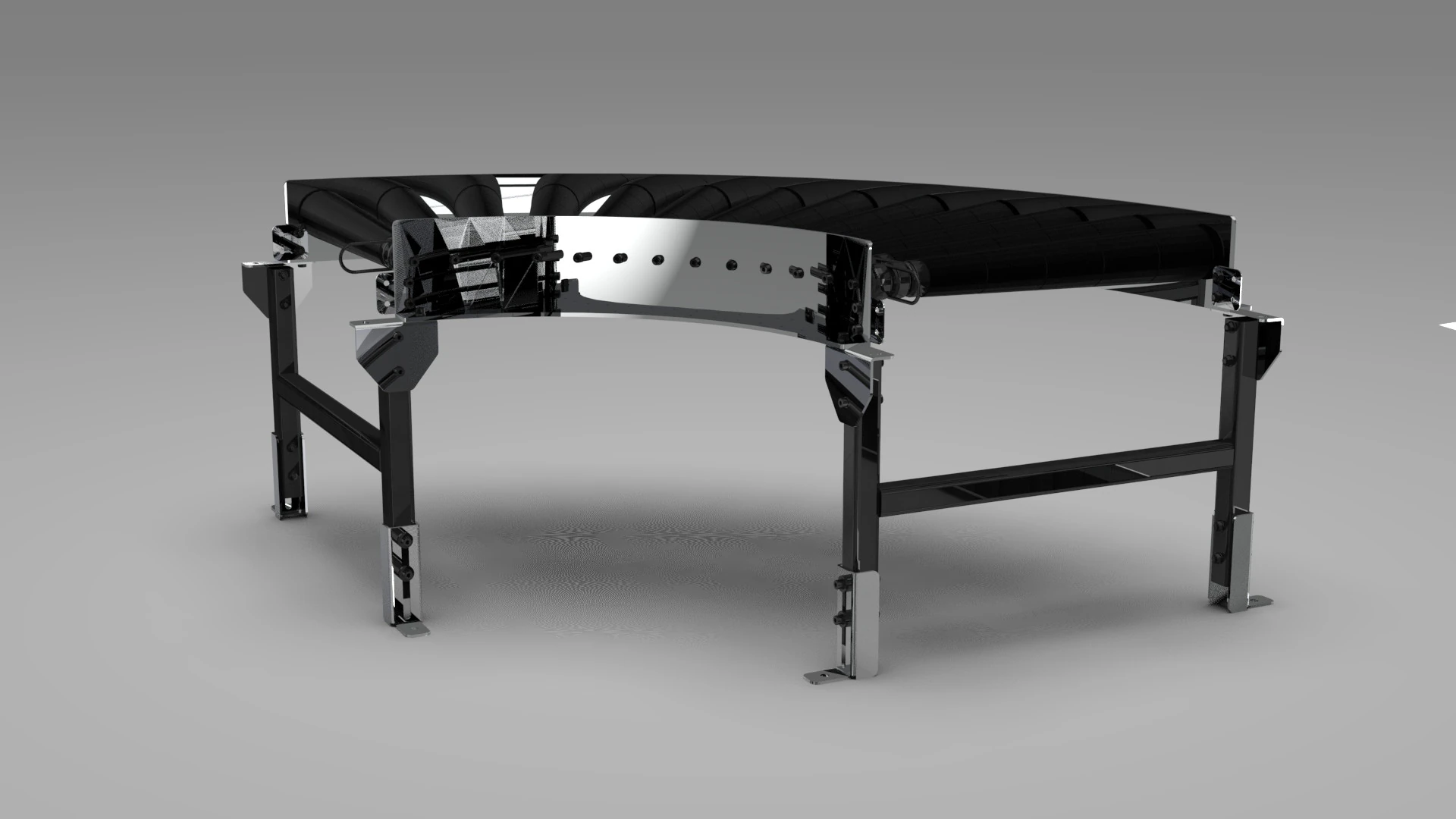 Curved Convery Roller 3D Model .c4d .max .obj .3ds .fbx .stl .blend 
