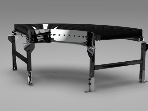 Curved Convery Roller 3D 模型