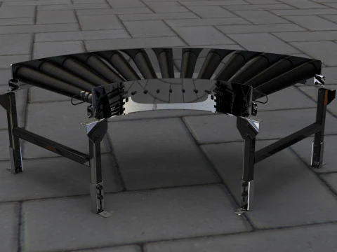 Curved Convery Roller 3D Model