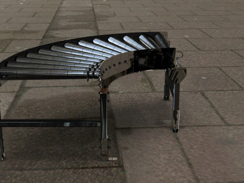 Curved Convery Roller 3D Model