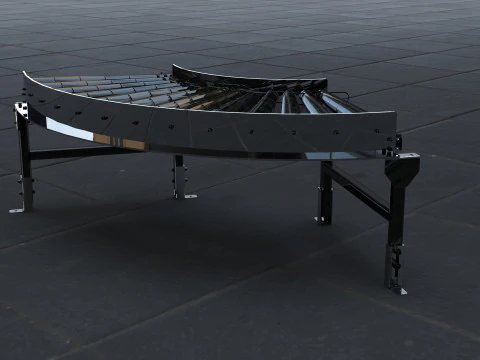 Curved Convery Roller 3D Model
