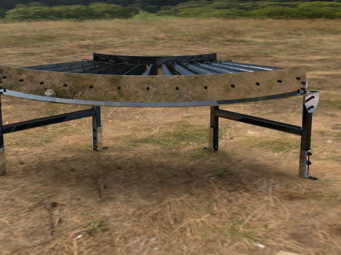 Curved Convery Roller 3D Model