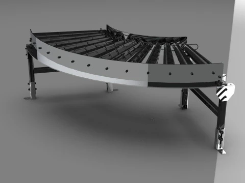 Curved Convery Roller 3D Model