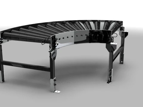 Curved Convery Roller 3D Model