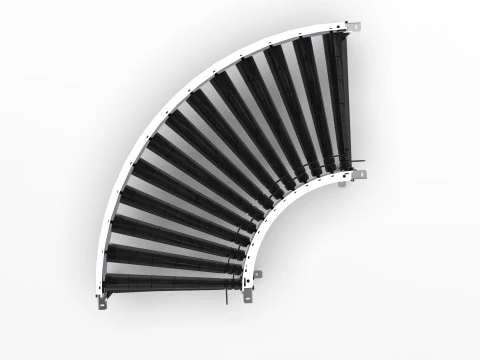 Curved Convery Roller 3D Model