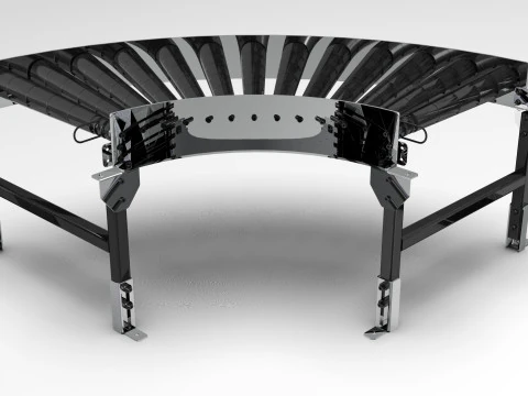 Curved Convery Roller 3D Model