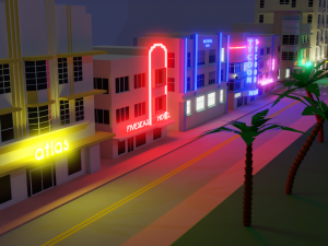 miami beach buildings 3D Model