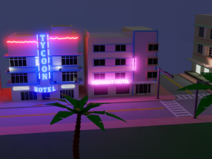 miami beach buildings 3D Model