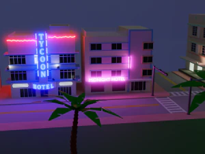 miami beach buildings 3D Model