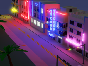 miami beach buildings 3D Model
