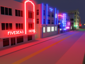 miami beach buildings 3D Model