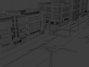 miami beach buildings 3D Model
