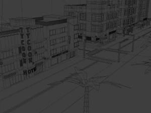 miami beach buildings 3D Model