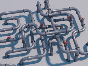 モジュラーパイプ 3Dモデル