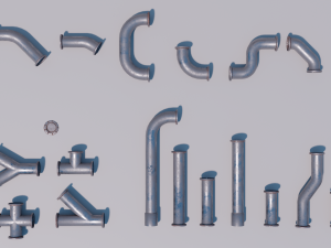 modular pipes 3D Model