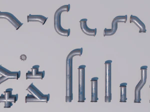 modular pipes 3D Model