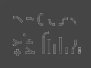modular pipes 3D Model