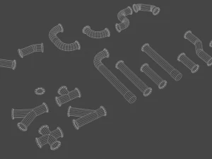 modular pipes 3D Model
