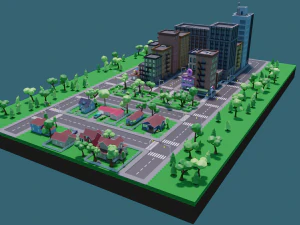 polygon city 3D Model