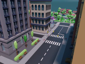 polygon city 3D Model