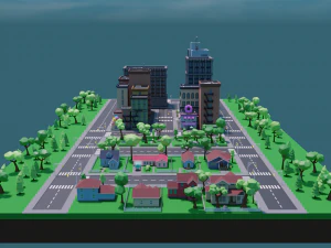 polygon city 3D Model