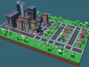 polygon city 3D Model