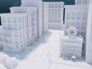 polygon city Modello 3D