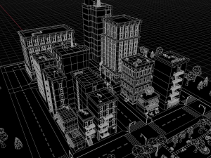 polygon city Modello 3D