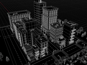 polygon city 3D Model