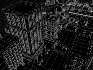 polygon city Modello 3D