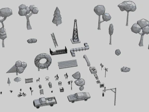 polygon city 3D Model