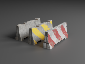 traffic barriers 3D Model