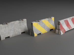 traffic barriers 3D Model