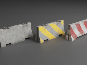 traffic barriers 3D Model