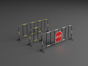 traffic barriers 3D Model