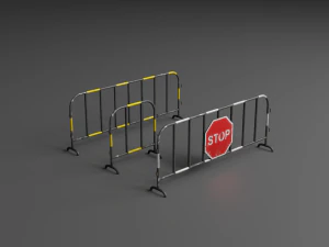 traffic barriers 3D Model