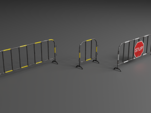 traffic barriers 3D Model
