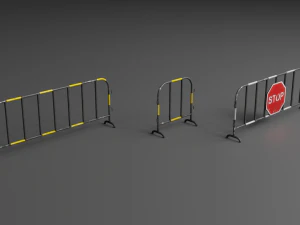 traffic barriers 3D Model