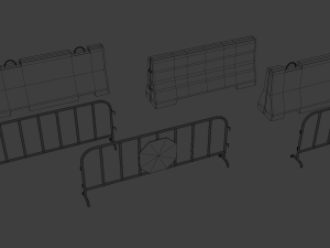 traffic barriers 3D Model