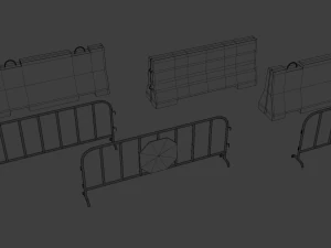 traffic barriers 3D Model