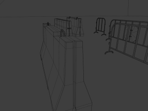 traffic barriers 3D Model
