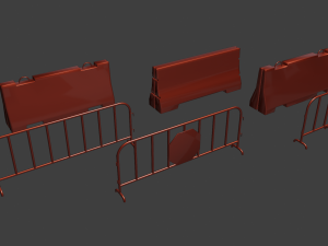 traffic barriers 3D Model