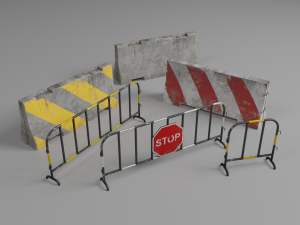 traffic barriers 3D Model