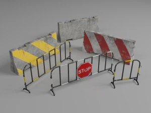traffic barriers 3D Model