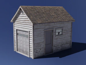 klasik amerikan tarzı terk edilmiş müstakil garaj 3D Model