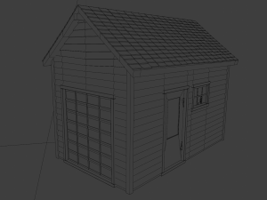 classic american style abandoned detached garage 3D Modell