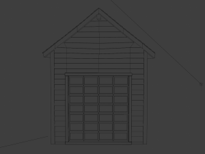 classic american style abandoned detached garage 3D Modell