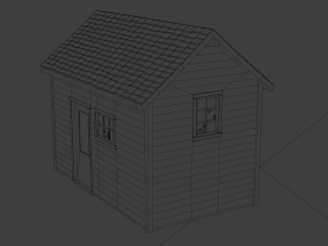 classic american style abandoned detached garage 3D Modell