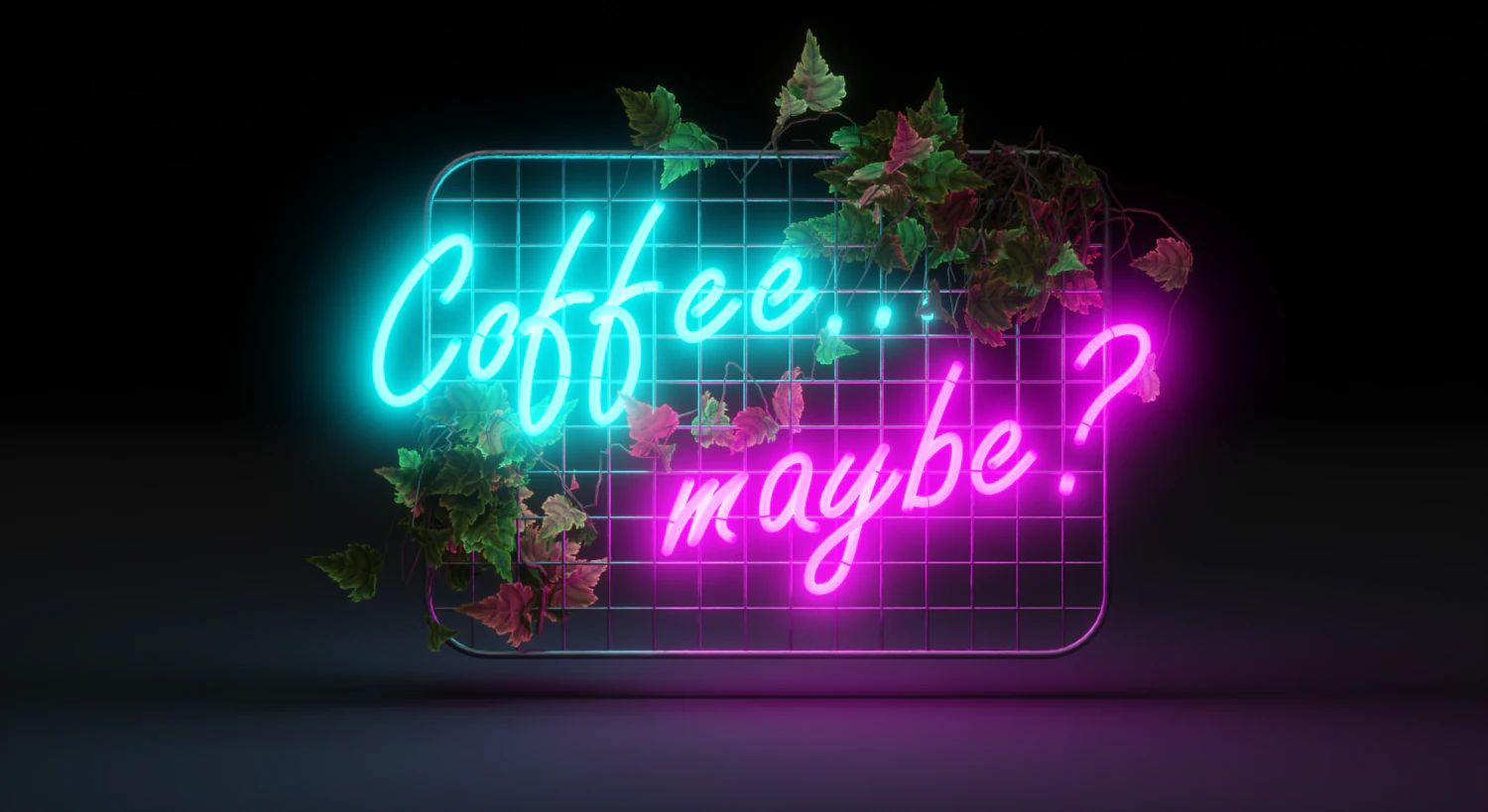 neon sign coffee maybe 3D Model .c4d .max .obj .3ds .fbx .stl .blend 
